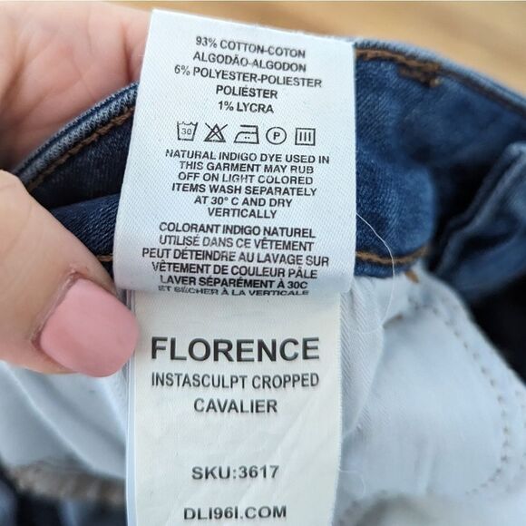 DL1961 Florence Instasculpt Cropped Cavalier Medium Wash jeans denim jeggings - Picture 6 of 7
